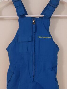 Weatherproof Toddler Snow Ski Bib Overalls Blue Unisex Puffer Pants 2T